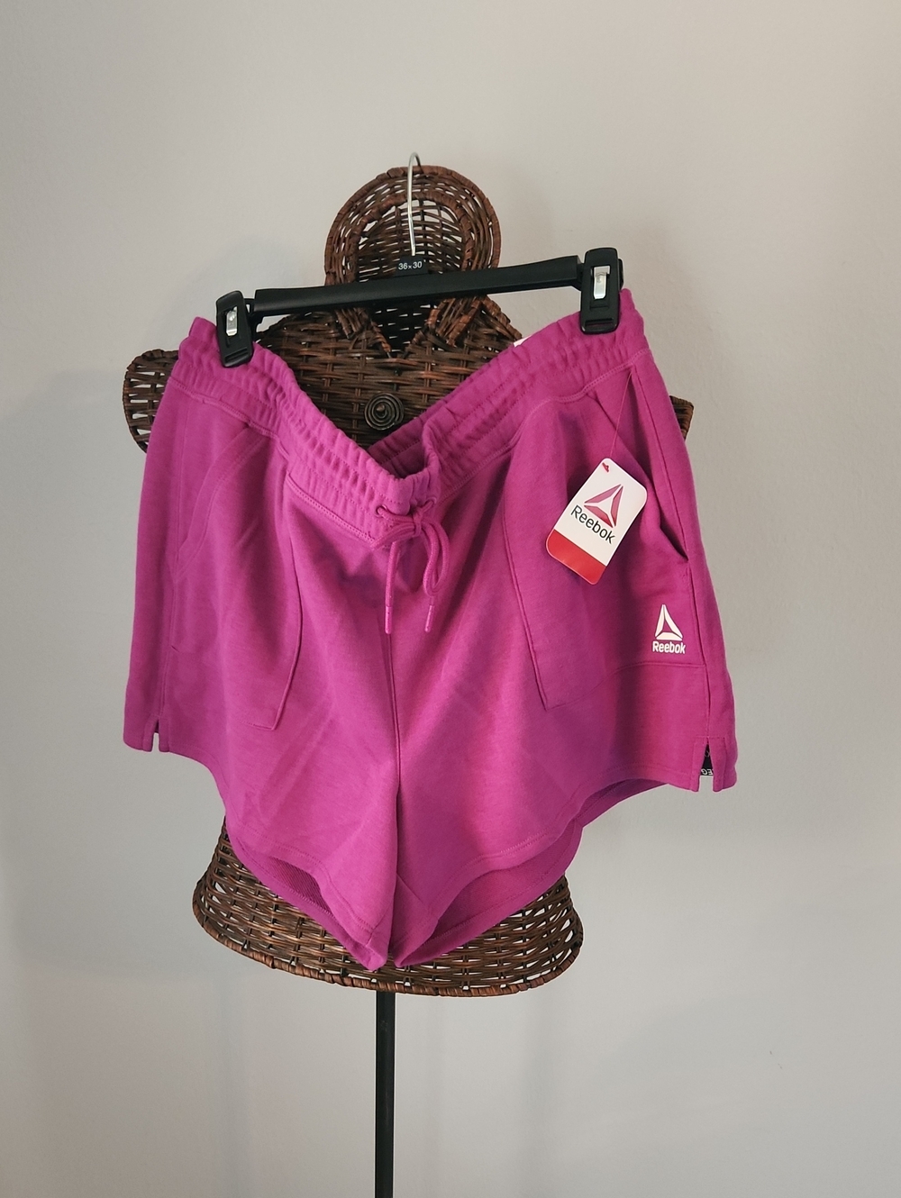 Reebok Women's Fuchsia Athletic Drawstring Shorts